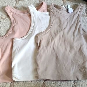3 ribbed tank tops HM